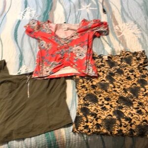 3 tops Almost famous,Von Mozart , & guess green top size medium